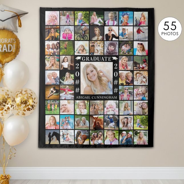 Graduation Party 55 Photo Collage Backdrop Custom (Creator Uploaded)