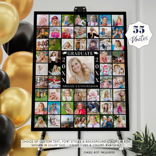 Graduation Party 55 Photo Collage Personalized Foam Board