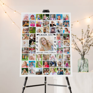 Graduation Party 55 Photo Collage White Foam Board