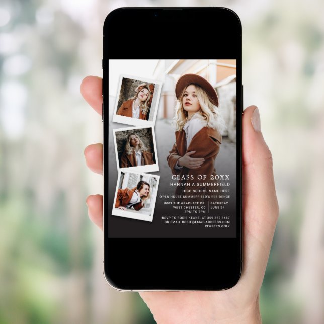 Graduation Party 5 Photos Modern Grad 2026 Invitation (Front Digital)