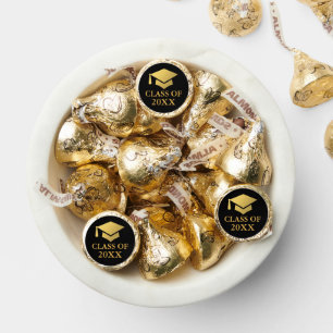 Graduation Party Black and Gold Hershey®'s Kisses®