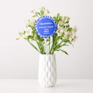 Graduation Party Blue and White Personalize Photo Balloon