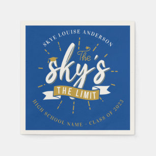 Graduation Party Blue Sky's the Limit 2026 Paper Napkins