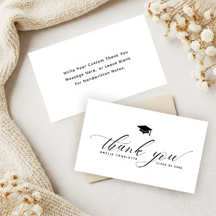 Graduation Party Budget Minimalist Thank You Cards