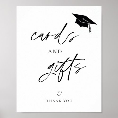 Graduation Party Cards and Gifts Sign