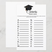 Graduation party carreer game fun graduate party  (Front/Back)