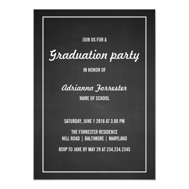 Chalkboard Invitation Paper 8