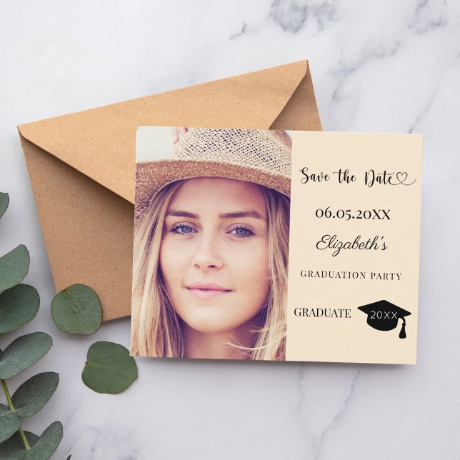 Graduation Party champagne modern Save the Date Flyer (Creator Uploaded)