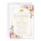 Graduation Party Chic Floral Golden Frame