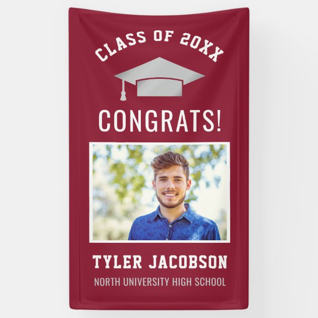 Graduation Party Class Of 2018 | Red And Silver Banner