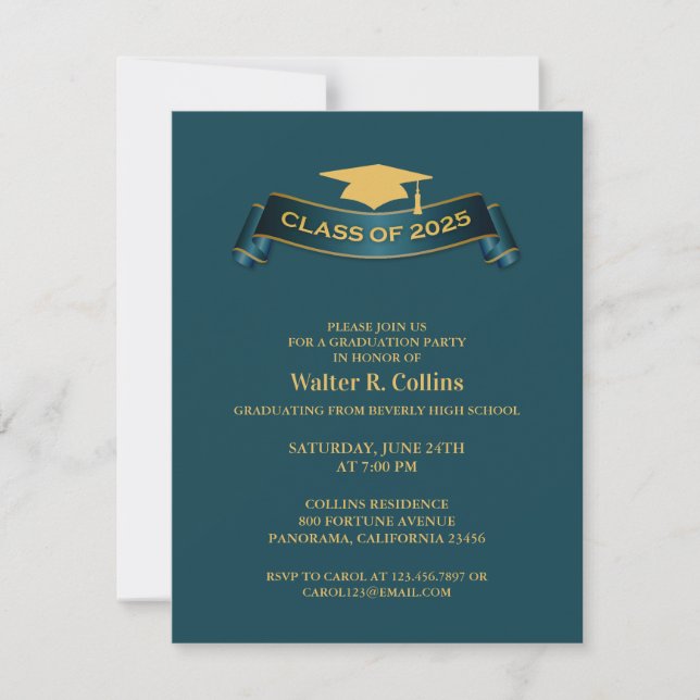 Graduation Party Class of 2025 Invitation (Front)