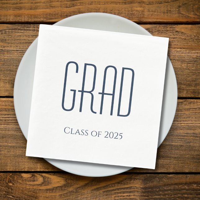 Graduation Party Class of 2025 Minimalist  Napkins (Creator Uploaded)