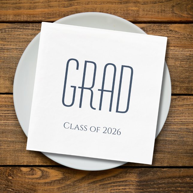 Graduation Party Class of 2026 Minimalist  Napkins (Creator Uploaded)