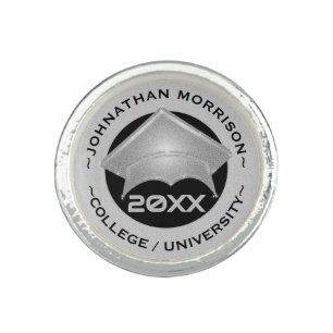 Graduation Party Class of   Silver Seal Ring