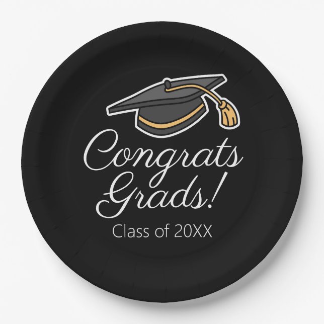 Graduation Party - Class Year Decorations Paper Plates (Front)
