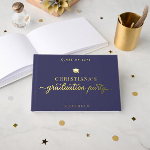 Graduation Party College High School Graduation Foil Guest Book