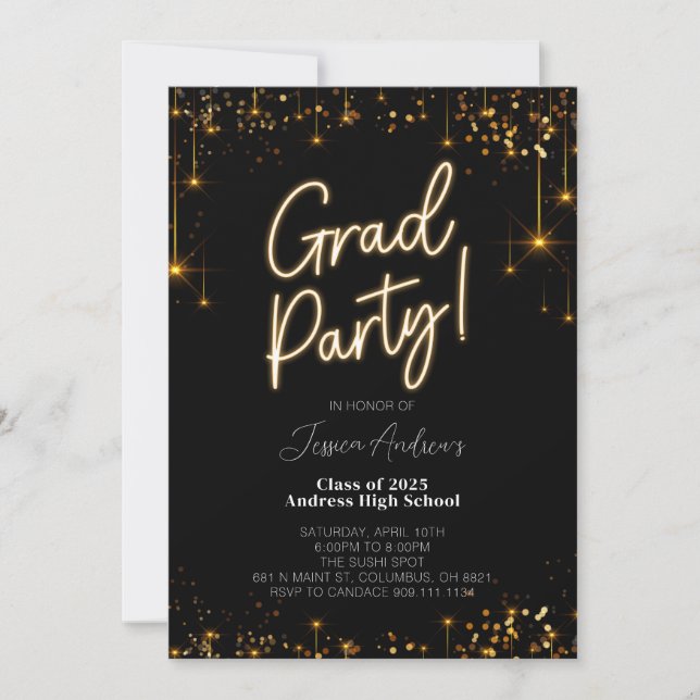 Graduation Party Congrats Picture Invitation (Front)