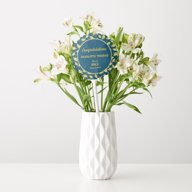 Graduation Party Congratulations Personalize Photo Balloon (Vase)