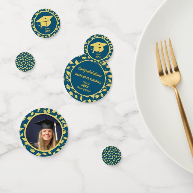 Graduation Party Congratulations Personalize Photo Confetti (Group)