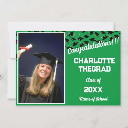 Graduation Party Congratulations Personalize Photo Invitation