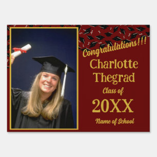 Graduation Party Congratulations Personalize Photo Sign