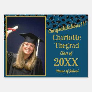 Graduation Party Congratulations Personalize Photo Sign