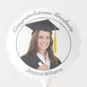 Graduation Party Congratulations Photo Modern Balloon