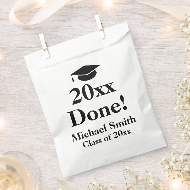 Graduation Party Custom To-go Treat Bags Favor Bag (Clipped)