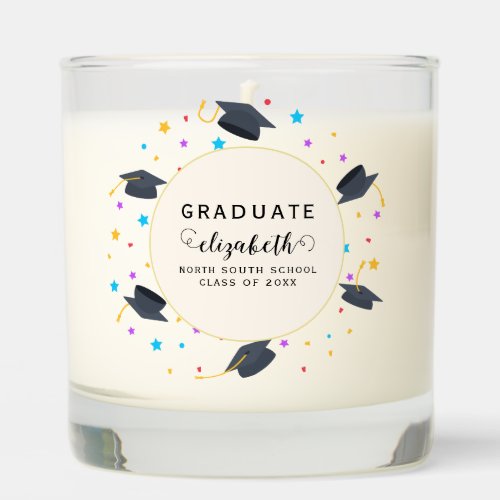 Graduation Party Custom Year Name  School Scented Candle