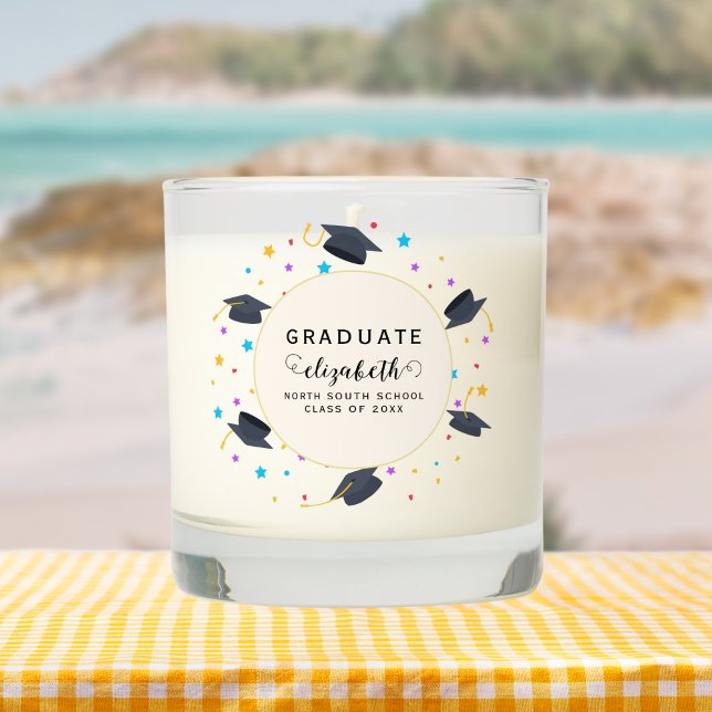 Graduation Party Custom Year, Name & School Scented Candle (Creator Uploaded)
