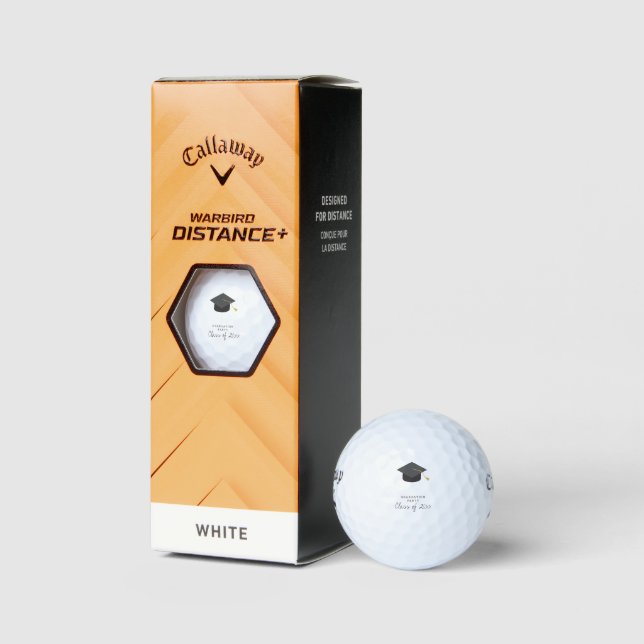 Graduation Party Customizable Class Year Timeless  Golf Balls (Packaging)