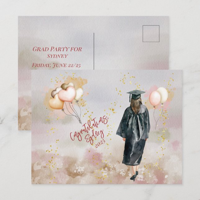 Graduation Party Daughter Congratulations Postcard (Front/Back)