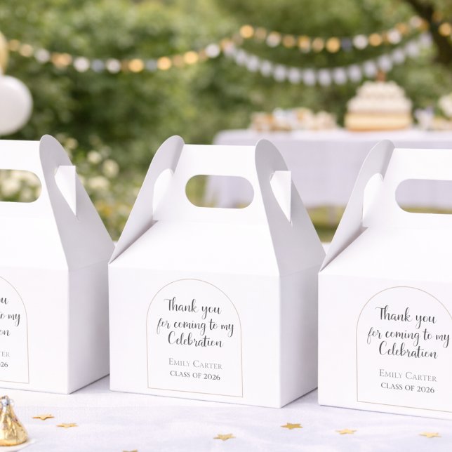 Graduation Party  | Elegant Script Favor Boxes (Creator Uploaded)