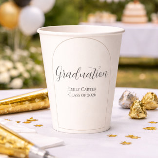 Graduation Party | Elegant Script Paper Cups
