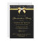 Graduation Party Faux Sequins Bow Black Gold