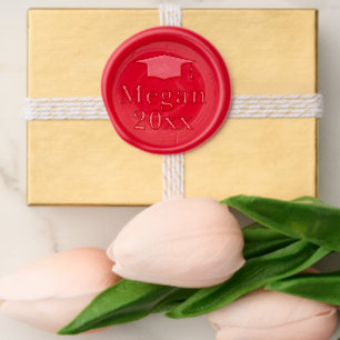 Graduation party favor custom color wax seal sticker