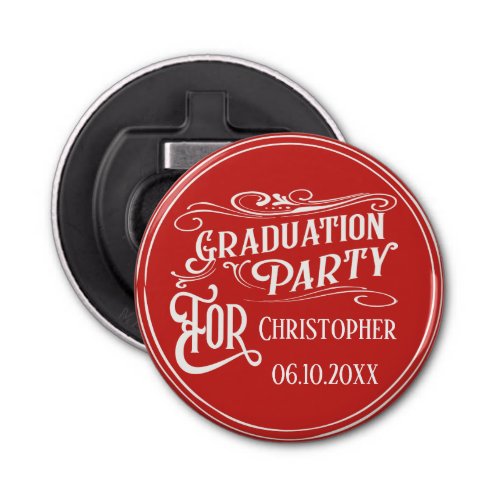 Graduation Party Favor Vintage Old School Bottle Opener