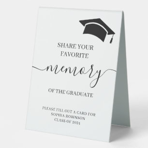 Graduation Party Favorite Memory Guest Advice Table Tent