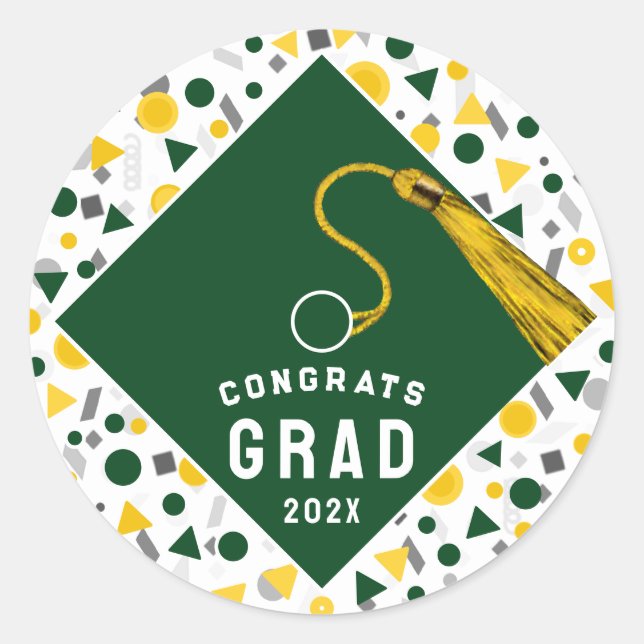 Graduation Party Favors Classic Round Sticker (Front)