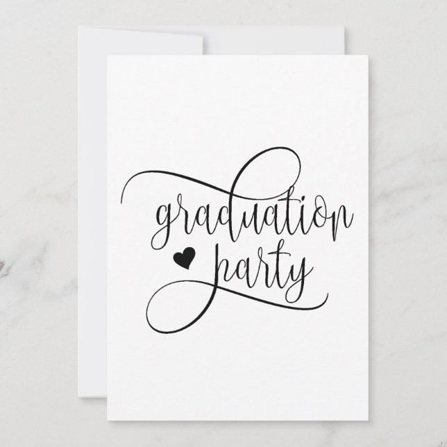 Graduation Party Flat Invitation, Size: 5" x 7" Invitation (Back)
