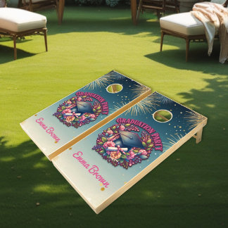 Graduation Party Floral Party Cornhole Set