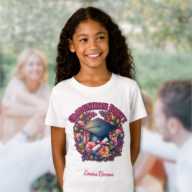 Graduation Party Floral Party T-Shirt (Creator Uploaded)