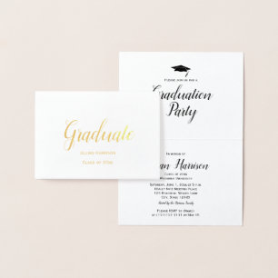 Graduation Party Foil Card Invitation