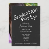 Graduation Party Fun Chalkboard Invitation (Front/Back)