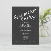 Graduation Party Fun Chalkboard Invitation (Standing Front)