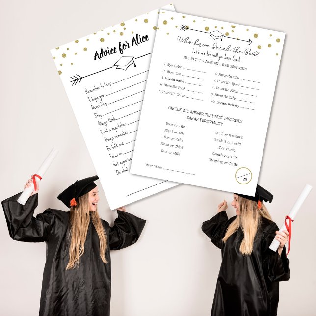Graduation Party Game, Know the Graduate Game,  Postcard (Creator Uploaded)