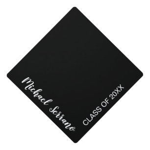 Graduation Party Gold Black Graduation Cap Topper