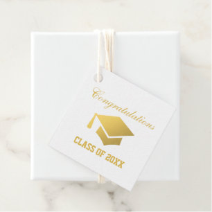 Graduation Party Gold Favor Tags