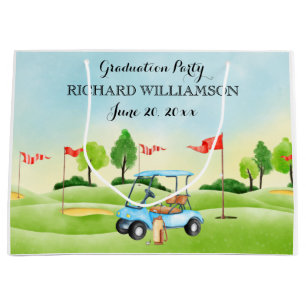 Graduation Party Golf Theme Large Gift Bag