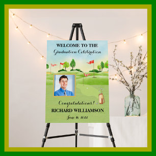 Graduation Party Golf Welcome   Foam Board